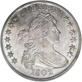 Draped Bust Silver Dollar With Heraldic Eagle Reverse