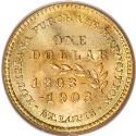 1903 Louisiana Purchase McKinley Gold Dollar Rev
