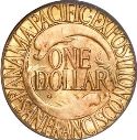 1915 Panama Pacific Gold Dollar Rev