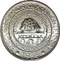 1936 Norfolk Virginia Bicentennial Half Dollar Obv