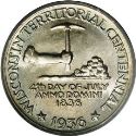 1936 Wisconsin Centennial Half Dollar Rev