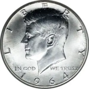 1964 Kennedy Half Dollar Silver Obverse