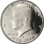1976 Kennedy Half Dollar Bicentennial Obverse